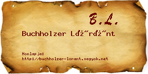 Buchholzer Lóránt névjegykártya